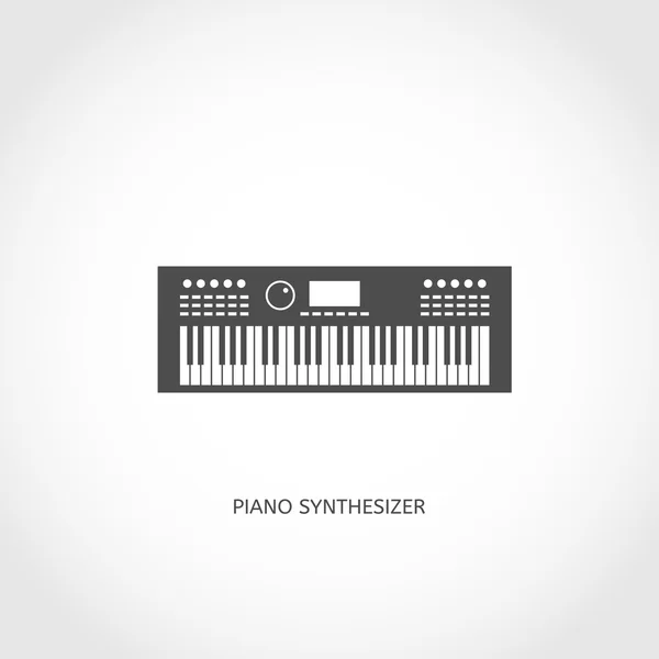 Instrumento musical moderno piano — Vetor de Stock