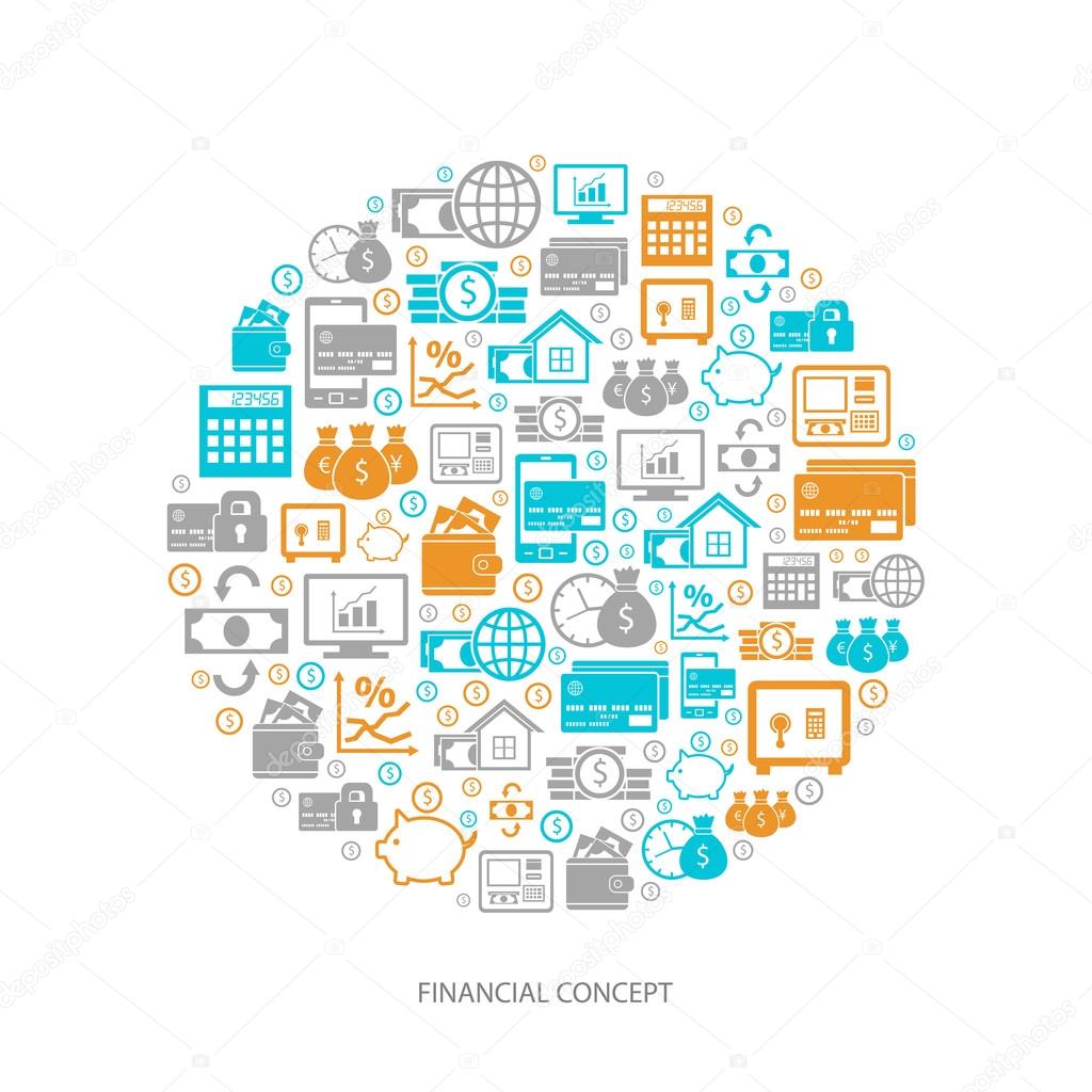 Set of finance and money icons