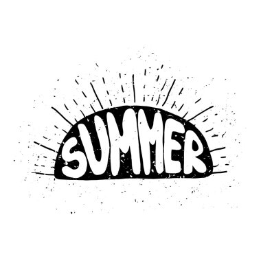 Summer poster with sun