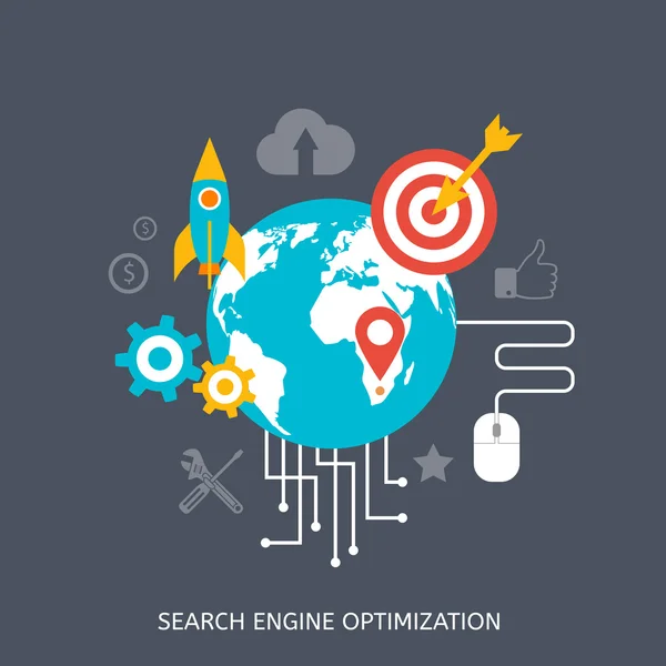 Icônes d'optimisation SEO — Image vectorielle