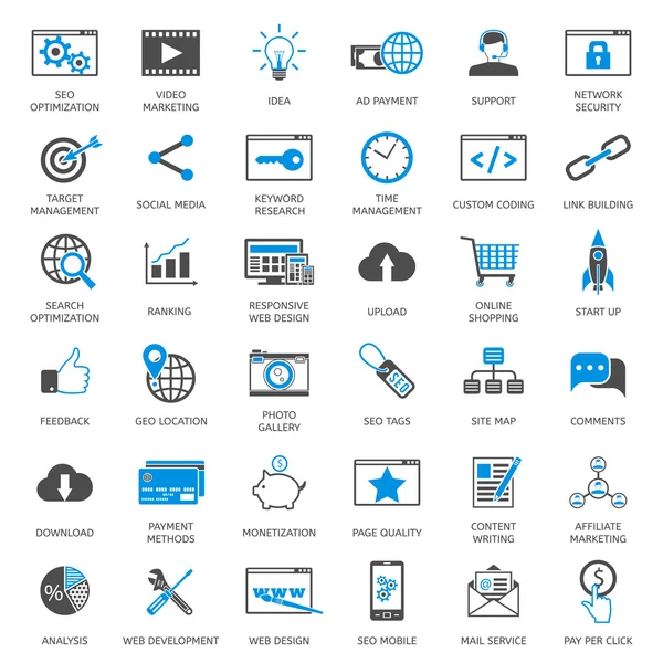 SEO optimization icons Royalty Free Stock Vectors