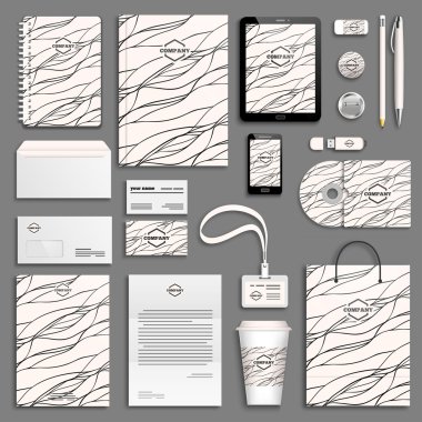 kurumsal kimlik şablonları kümesi