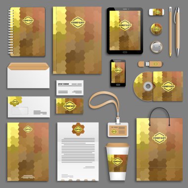 kurumsal kimlik şablonları kümesi