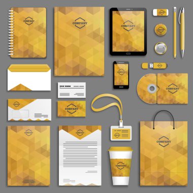 kurumsal kimlik şablonları kümesi