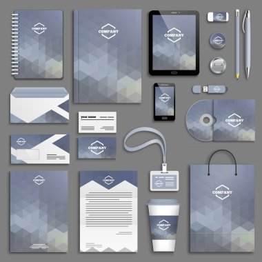 kurumsal kimlik şablonları kümesi