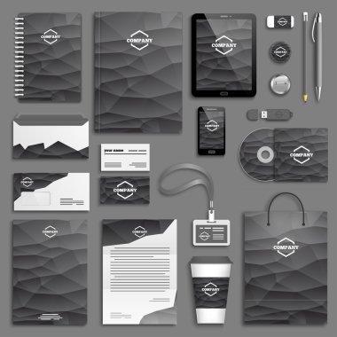 kurumsal kimlik şablonları kümesi