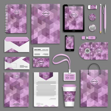 kurumsal kimlik şablonları kümesi