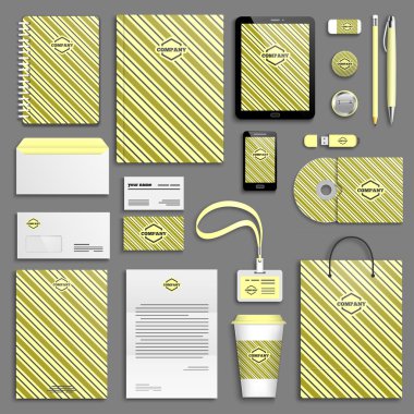 kurumsal kimlik şablonları kümesi