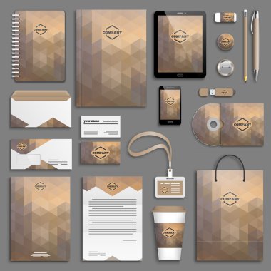 kurumsal kimlik şablonları kümesi