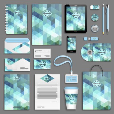 kurumsal kimlik şablonları kümesi