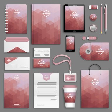 kurumsal kimlik şablonları kümesi