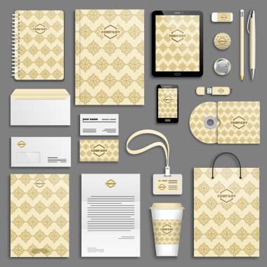 kurumsal kimlik şablonları kümesi