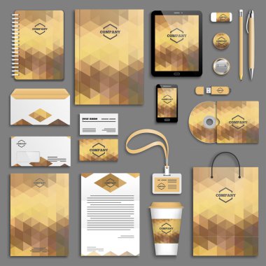 kurumsal kimlik şablonları kümesi