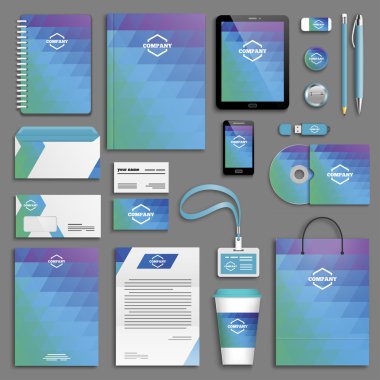 kurumsal kimlik şablonları kümesi