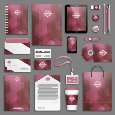 kurumsal kimlik şablonları kümesi