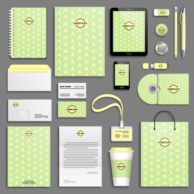 kurumsal kimlik şablonları kümesi