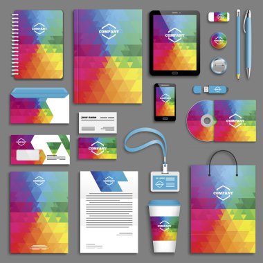 kurumsal kimlik şablonları kümesi