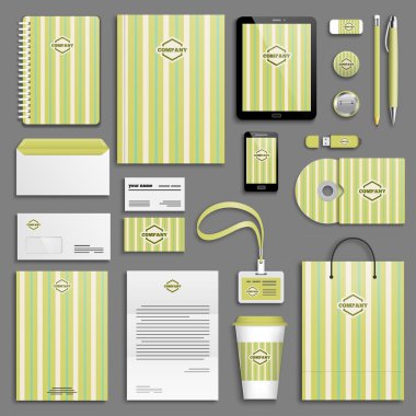 kurumsal kimlik şablonları kümesi