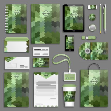 kurumsal kimlik şablonları kümesi