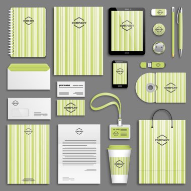 kurumsal kimlik şablonları kümesi