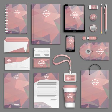 kurumsal kimlik şablonları kümesi