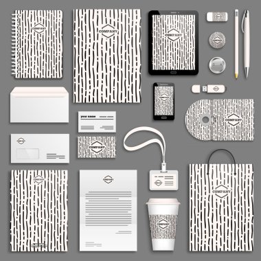 kurumsal kimlik şablonları kümesi