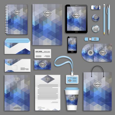 kurumsal kimlik şablonları kümesi