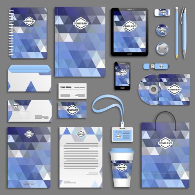 kurumsal kimlik şablonları kümesi