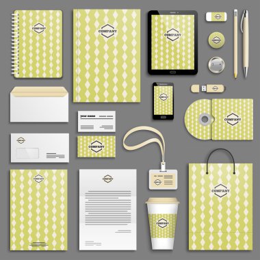 kurumsal kimlik şablonları kümesi