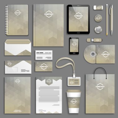 kurumsal kimlik şablonları kümesi