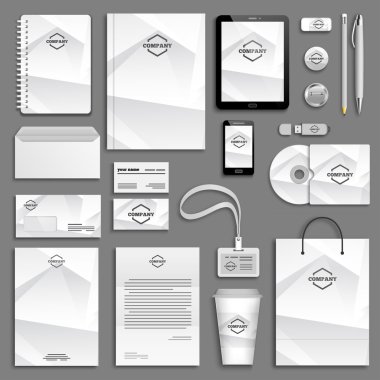 kurumsal kimlik şablonları kümesi