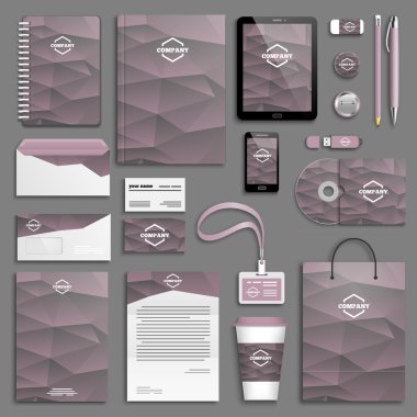 kurumsal kimlik şablonları kümesi