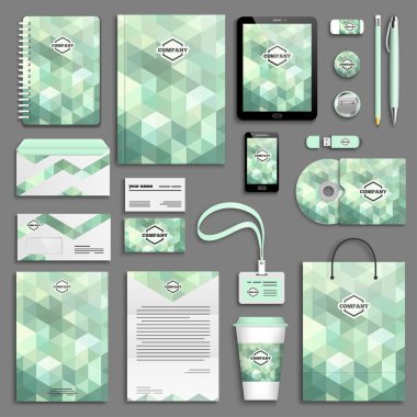 kurumsal kimlik şablonları kümesi