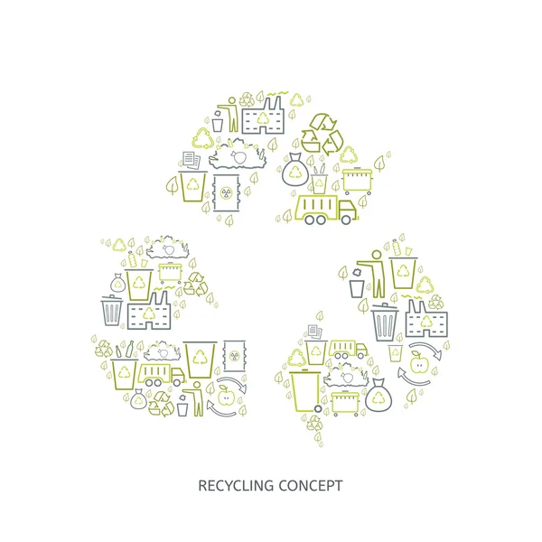 Concept d'icône de recyclage — Image vectorielle