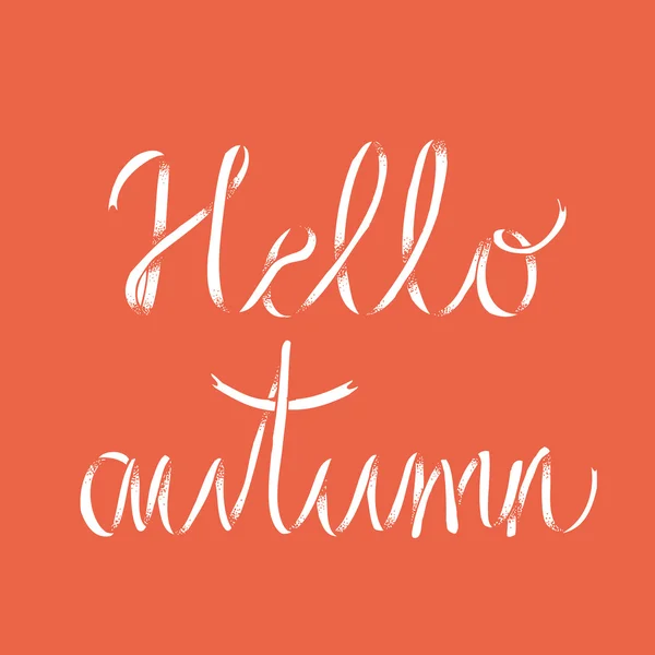 Hello autumn poster — Stock Vector