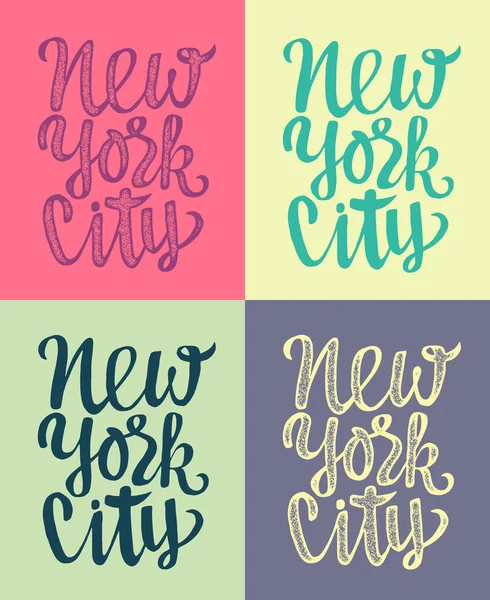 New York city yazıt ile poster — Stok Vektör