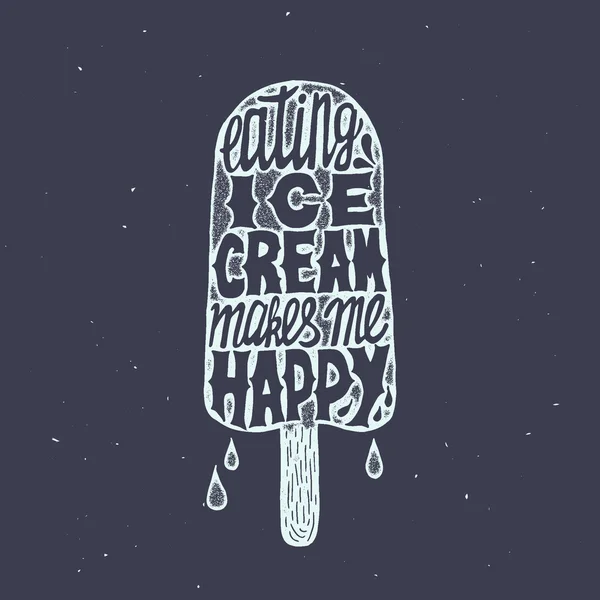 Manger de la glace me rend heureux — Image vectorielle