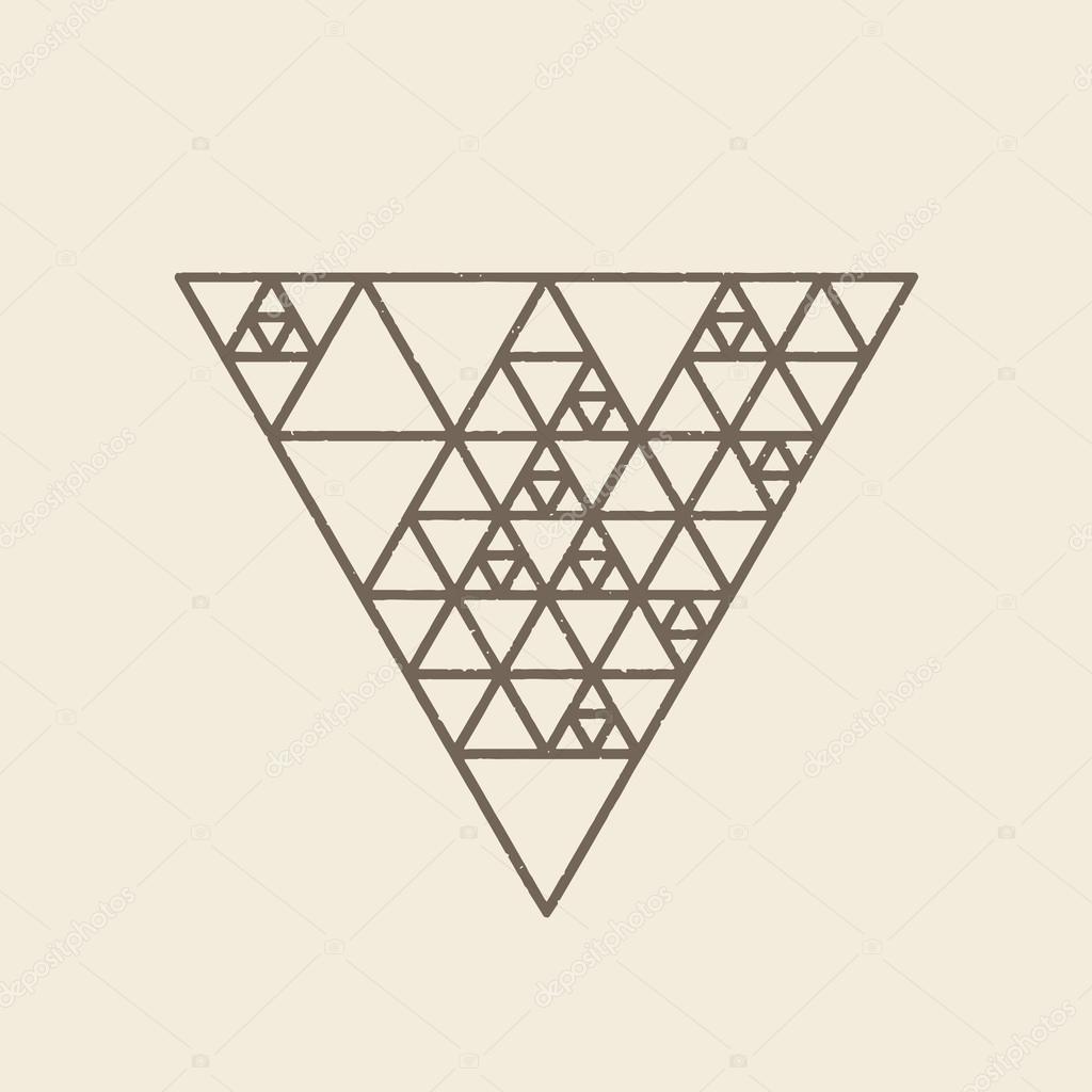 Hipster triangle linear background