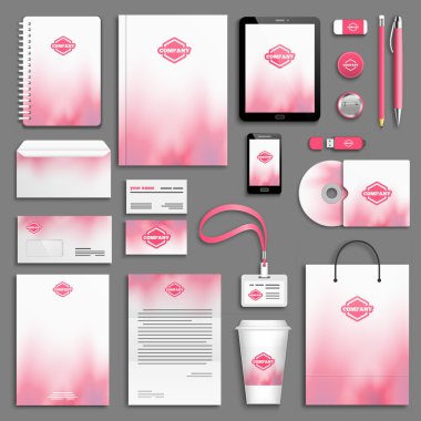 Kurumsal kimlik şablon seti.