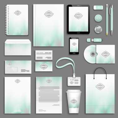 Kurumsal kimlik şablon seti.