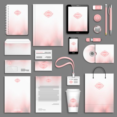 Kurumsal kimlik şablon seti.