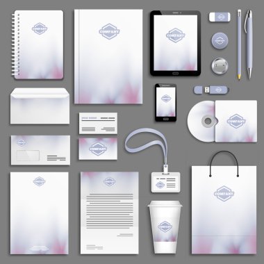 Kurumsal kimlik şablon seti.