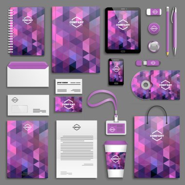 Kurumsal kimlik şablon seti.