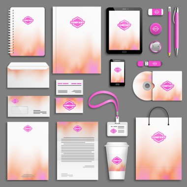 Kurumsal kimlik şablon seti.