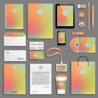 Kurumsal kimlik şablon seti.