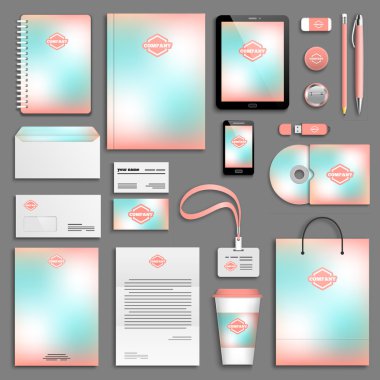 Kurumsal kimlik şablon seti.