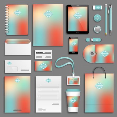 Kurumsal kimlik şablon seti.