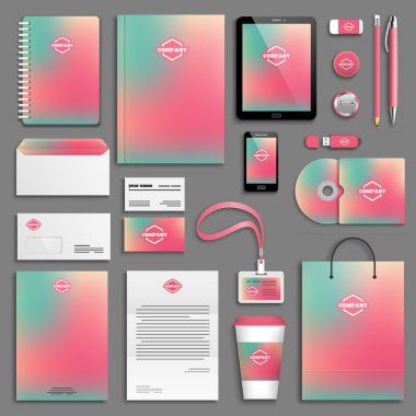 Kurumsal kimlik şablon seti.