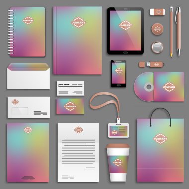 Kurumsal kimlik şablon seti.