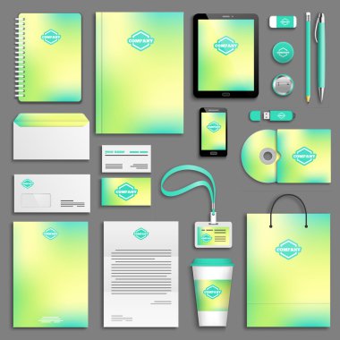 Kurumsal kimlik şablon seti.